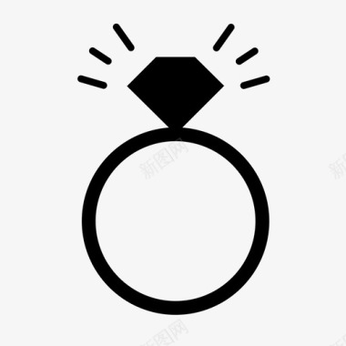 戒指周年纪念订婚图标图标