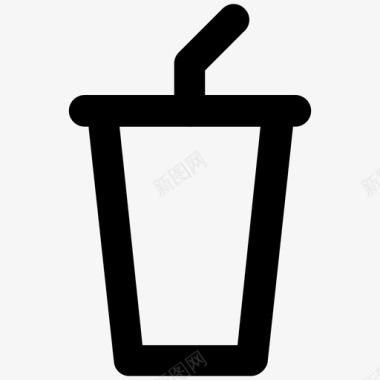 软饮料果汁杯糖浆图标图标