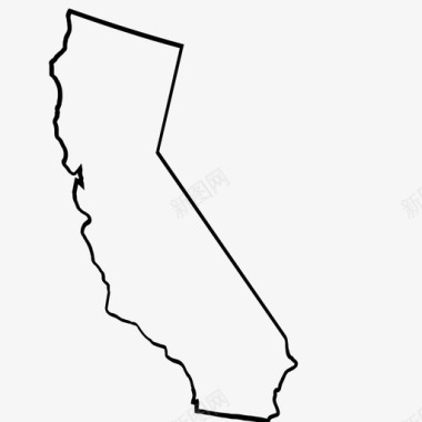 美国加州地图集图标图标