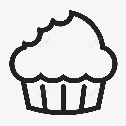 松饼烘焙早餐图标svg_新图网 https://ixintu.com 吃 早餐 松饼 烘焙 烹饪 甜食 糖 纸杯蛋糕 食物