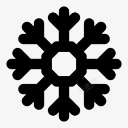 冬天的轮廓雪花圣诞水晶图标高清图片