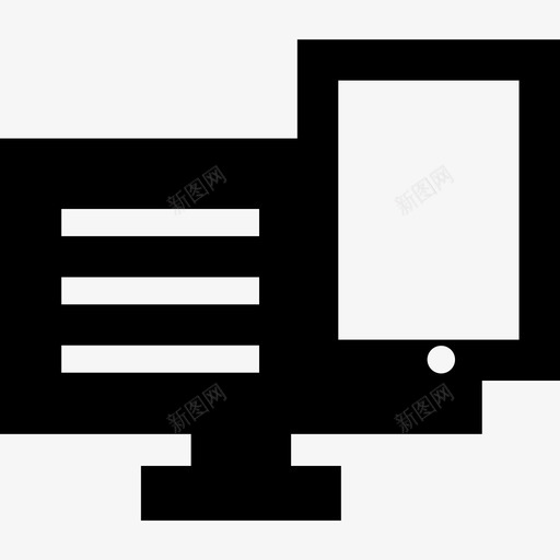 显示器和移动电话或平板电脑电脑图标svg_新图网 https://ixintu.com 显示器和移动电话或平板电脑 电脑