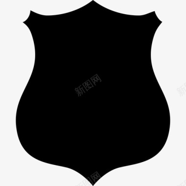 黑盾形状形状基本要素图标图标