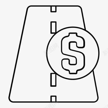 收费站道路和导航轮廓图标图标