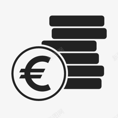 欧元法定货币经济体图标图标