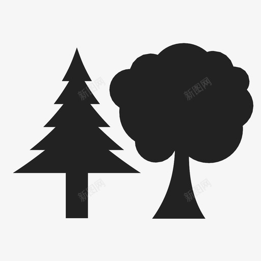 树木环境绿色图标svg_新图网 https://ixintu.com 公园 树木 树林 栖息地 植物 环境 绿色 自然