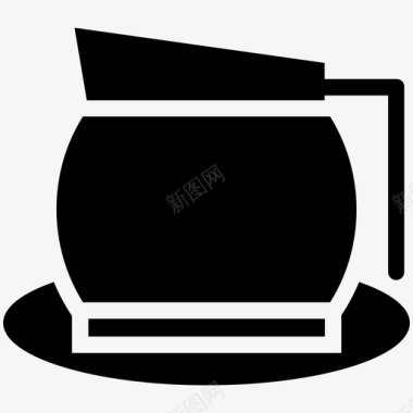 咖啡壶茶具茶壶图标图标