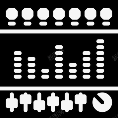 均衡器遮蔽物整体图标图标
