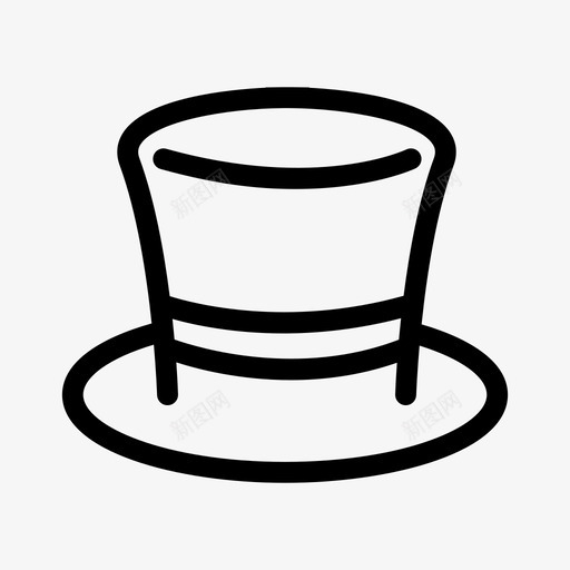 礼帽旧时代主图标svg_新图网 https://ixintu.com 主 先生们 复古 帽子 旧时代 服装 礼帽 绅士 黑色领带