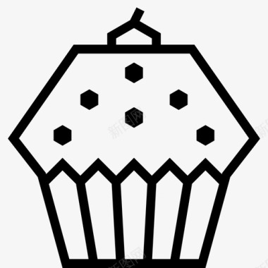 纸杯蛋糕松饼食物图标图标