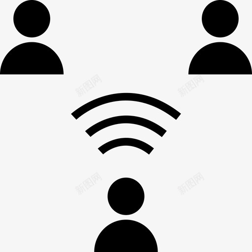 用户三个用户在线图标svg_新图网 https://ixintu.com 三个用户 在线 底部 数据通讯1个粗体 服装 清洁 用户 粘 精致 网络 连接 通讯