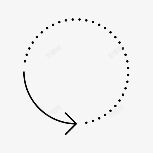 箭头环绕圆形图标svg_新图网 https://ixintu.com 圆形 循环 旋转 滚动 环绕 移动 箭头 轮子