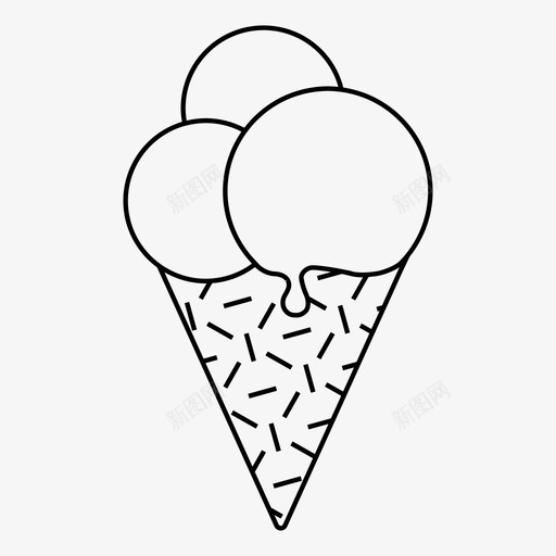 冰淇淋牛奶舔图标svg_新图网 https://ixintu.com 冰淇淋 冷 冷冻 口味 牛奶 甜 甜点 舔 零食