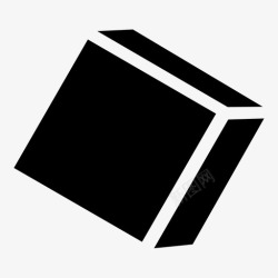 透视旋转立方体显示块旋转图标高清图片