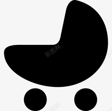 婴儿摇篮的轮廓形状酷图标图标