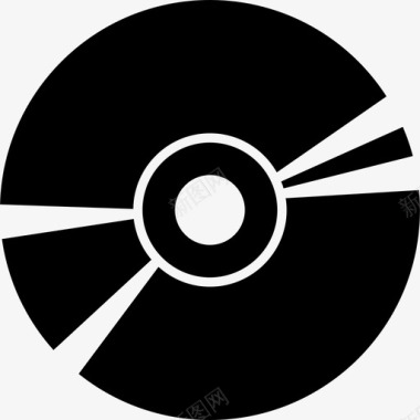 圆盘黑色圆形音乐电子游戏图标图标