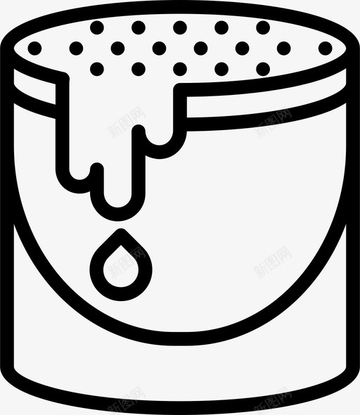 彩色桶符号便携图标svg_新图网 https://ixintu.com 便携 处理 工具 彩色桶 油漆罐 溢出 滴落 符号 粉碎图标设计轮廓 设计