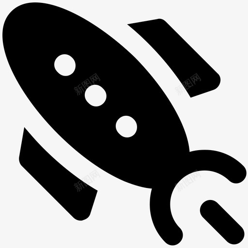 火箭运输大胆的固体图标svg_新图网 https://ixintu.com 火箭 运输大胆的固体图标