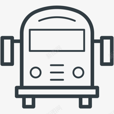 旅游巴士交通线图标图标
