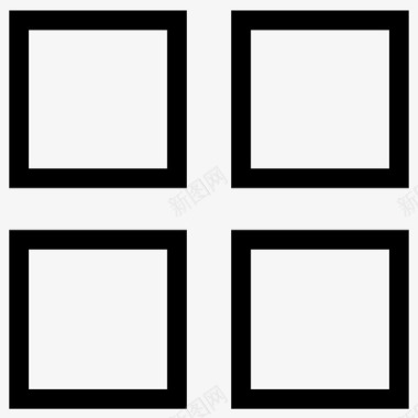 四个正方形网页元素相似图标图标