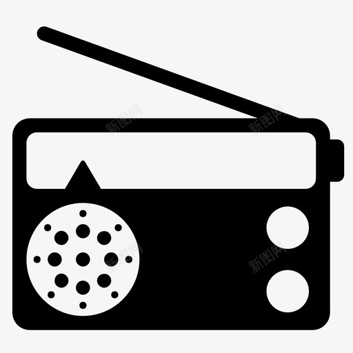 收音机音轨电台图标svg_新图网 https://ixintu.com 古董收音机 听 复古 复古音乐 收音机 电台 调幅 调频 音箱 音轨