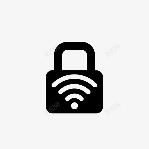 锁定wifi紧密安全图标svg_新图网 https://ixintu.com wifi 受保护 安全 密码 无线 私人 紧密 访问 锁定wifi