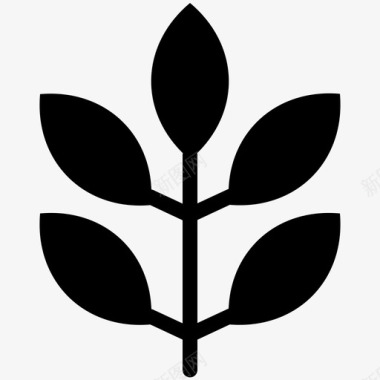 小枝植物自然图标图标