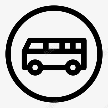 巴士运输馅饼图标图标