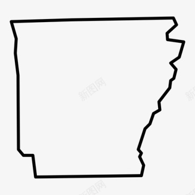 阿肯色州美国地理位置图标图标