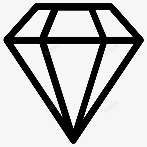 钻石宝石水钻图标svg_新图网 https://ixintu.com 克拉 宝石 岩石 水钻 用户界面图标 钻石