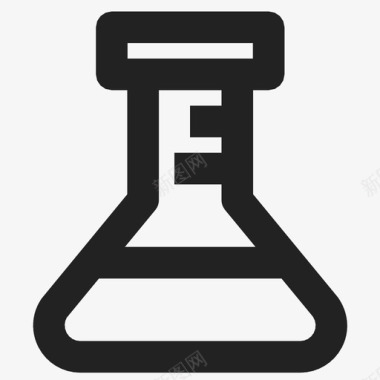 锥形烧瓶科学测量图标图标