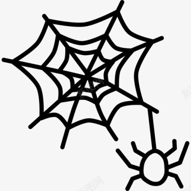 蜘蛛网陷阱丝绸图标图标