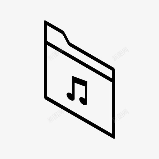 音乐等轴测文件夹图标svg_新图网 https://ixintu.com 等轴测文件夹 音乐