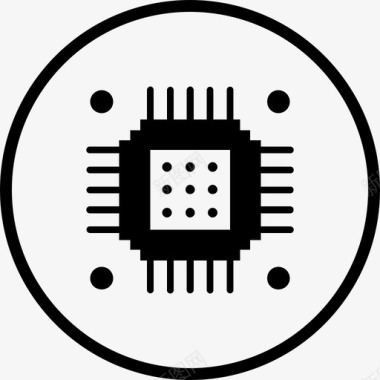 微芯片电路计算机图标图标