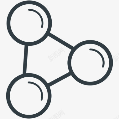 分子结构科学技术线图标图标