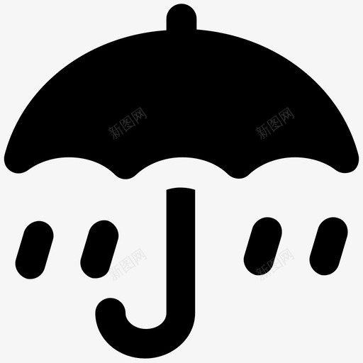 雨天气大胆的固体图标svg_新图网 https://ixintu.com 天气大胆的固体图标 雨