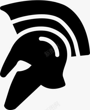 希腊头盔斯巴达人保护图标图标