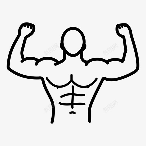 健美运动员肌肉发达男子图标svg_新图网 https://ixintu.com 举重 人类 体育 健美运动员 健身 健身成瘾者 男子 肌肉发达 锻炼