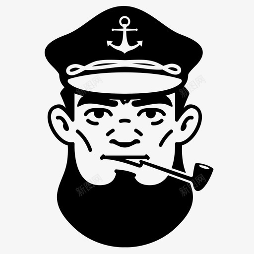 船长船规则图标svg_新图网 https://ixintu.com 人 命令 工人 帽子 服从 胡子 船 船长 规则 领导