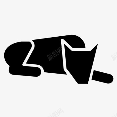 睡狗躺着的狗野营狗图标图标
