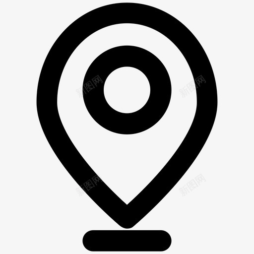 地图定位器旅行粗体线图标svg_新图网 https://ixintu.com 地图定位器 旅行粗体线图标