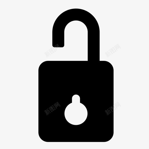 开锁闯入钥匙图标svg_新图网 https://ixintu.com 安全 开锁 打开 释放 钥匙 钥匙孔 门锁 闯入