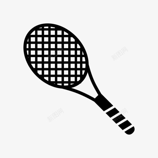 网球拍羽毛球球图标svg_新图网 https://ixintu.com 游戏 球 球棒 网 网球拍 羽毛球 运动 运动字形