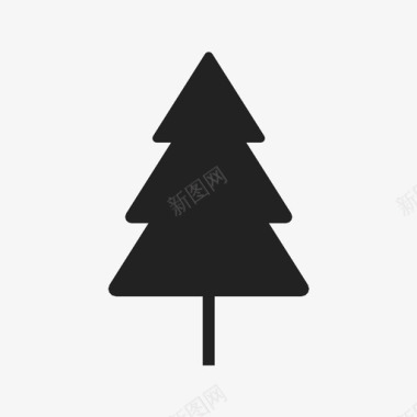松树乔木圣诞树图标图标