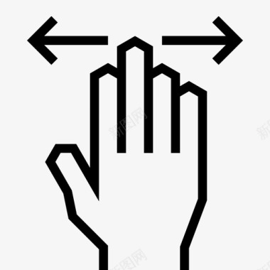 四个手指滑动论坛手势图标图标