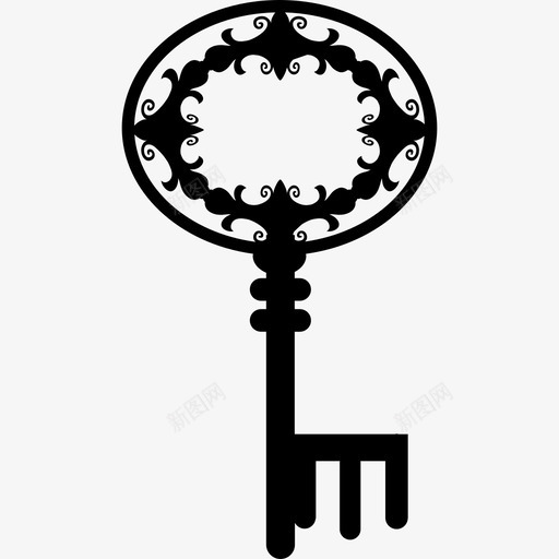复古椭圆形钥匙形状安全钥匙图标svg_新图网 https://ixintu.com 复古椭圆形钥匙形状 安全 钥匙