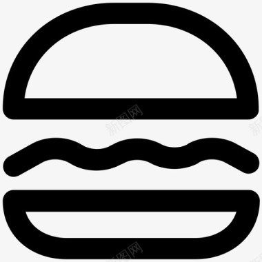 汉堡包餐食垃圾食品图标图标