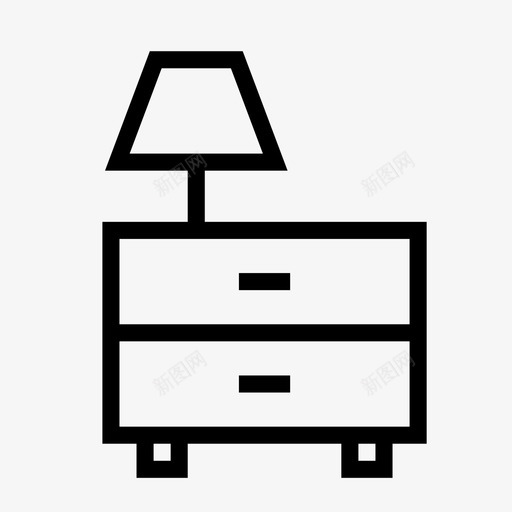 抽屉卧室橱柜图标svg_新图网 https://ixintu.com 卧室 固定装置 家具 带盖 抽屉 材料 橱柜 物品 角形家具