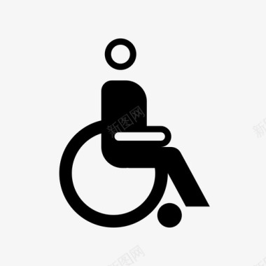 轮椅标志坡道图标图标