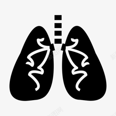 肺氧烟图标图标